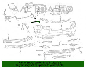 Montaj bara spate exterior dreapta Chrysler 200 15-17 nou original OEM