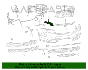 Montaj bara spate interior dreapta Chrysler 200 15-17 nou original OEM