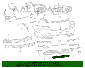 Suportul pentru bara spate, centru, partea de jos, Chrysler 200 15-17