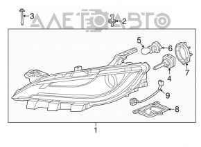 Far stânga față goală Chrysler 200 15-17 xenon fără fixare