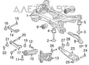 Maneta longitudinală spate stânga Chrysler 200 15-17