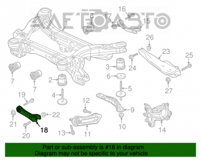 Maneta transversală spate stânga Chrysler 200 15-17