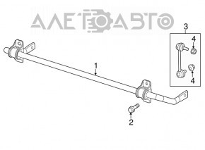 Тяга стабилизатора задняя правая Chrysler 200 15-17 fwd