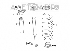 Suport amortizor spate dreapta Chrysler 200 15-17 nou original OEM