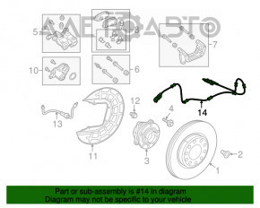 Senzor ABS spate stânga Chrysler 200 15-17