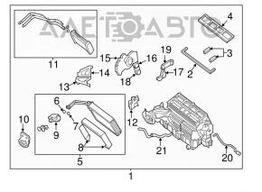 Actuator motor pentru acționarea ventilatorului de încălzire și aer condiționat pentru Nissan Altima 13-18