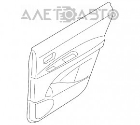 Capacul ușii, cartela din spate, stânga, Subaru B10 Tribeca, bej.