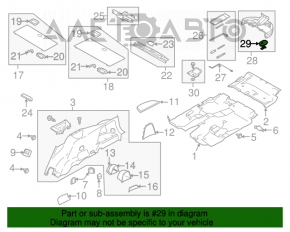 Mecanismul de prindere a roții de rezervă pentru Subaru B10 Tribeca