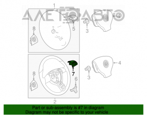 Butonul de control de pe volanul dreapta VW Passat b7 12-15 SUA