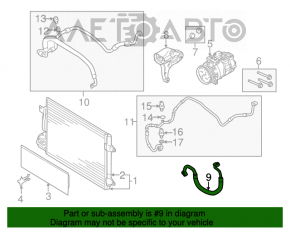 Bobina de aer condiționat condensator-compresor VW Passat b8 16-19 SUA 1.8T