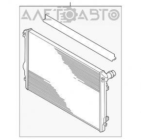 Radiator de răcire apă VW Jetta 14-18 USA 1.8T 2.0T nou aftermarket