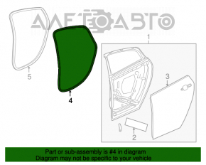 Уплотнитель двери задней правой Chevrolet Volt 16-
