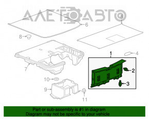 Capacul portbagajului Chevrolet Volt 16- negru