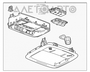 Plafonul de iluminare din față pentru Chevrolet Malibu 16- sub geam gri.