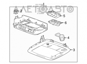 Plafonul de iluminare frontal pentru Chevrolet Volt 16 - gri.