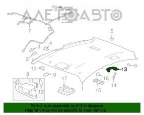 Manerul plafonului din dreapta pentru Chevrolet Volt 16 - gri.