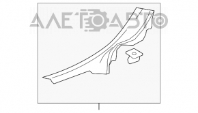 Capacul pragului din spate dreapta pentru Chevrolet Volt 16- negru.