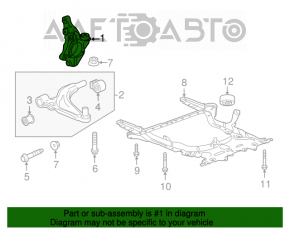 Capacul frontal dreapta Chevrolet Cruze 16-