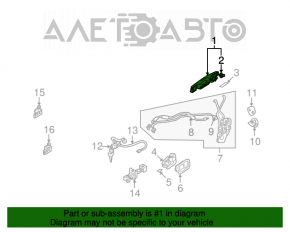 Manerul ușii exterioare față stânga Mitsubishi Galant 04-12