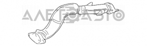 Tubul de eșapament de la partea de admisie până la partea mediană a Mitsubishi Galant 04-12.