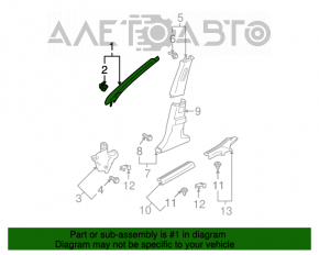 Capacul amortizorului frontal stânga Mitsubishi Galant 04-12 gri