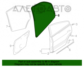 Garnitură de etanșare a ușii spate stânga Mitsubishi Galant 04-12