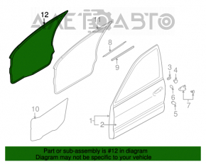 Уплотнитель дверного проема передний левый Mitsubishi Galant 04-12