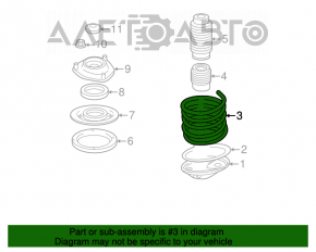 Arcul de suspensie dreapta fata pentru Mitsubishi Galant 04-12, nou, original OEM.