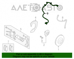 Senzorul ABS frontal stânga Mitsubishi Galant 04-12