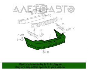 Bara spate goală Toyota Avalon 05-07