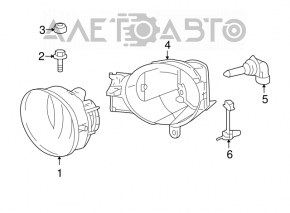 Suportul drept al farului Toyota Avalon 05-07