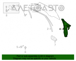 Mecanismul de ridicare a geamului din spate dreapta pentru Ford Fusion mk5 13-20