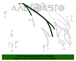 Emblema cu inscripția HYBRID, ușa din față dreapta, Ford Fusion mk5 13-20.