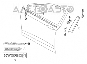 Capac usa fata dreapta Ford Fusion mk5 13-20 pentru polizare.