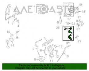 Buclea ușii din față dreapta de jos pentru Ford Fusion mk5 13-20.