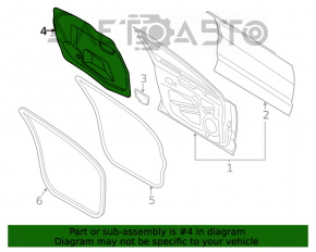 Уплотнитель двери передней правой Ford Fusion mk5 13-20