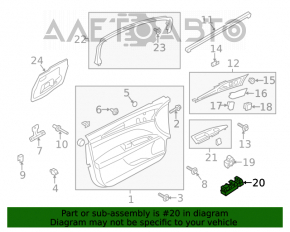 Controlul geamului electric din față stânga pentru Ford Fusion mk5 13-20 negru cu crom, 4 automat, buton șters