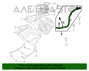 Gâtul de umplere a rezervorului de combustibil Ford Fusion mk5 13-20