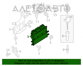 Blocul ECU al calculatorului motorului Ford Fusion mk5 13-16 2.5