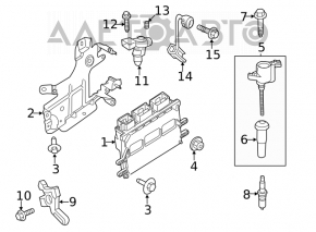 Blocul ECU al calculatorului motorului Ford Fusion mk5 13-16 2.5