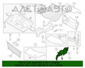 Capacul arcului stâng Ford Fusion mk5 13-20 are prinderea ruptă.