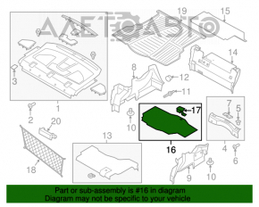 Capac portbagaj Ford Fusion mk5 13-16 negru, pentru curățare chimică.