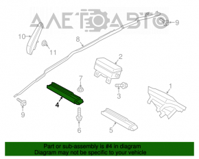 Airbag-ul de genunchi pentru pasagerul din dreapta al Lincoln MKZ 13-20.