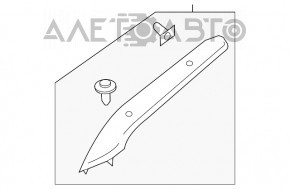 Накладка передней стойки верхняя левая Ford Fusion mk5 13-16 серая, царапины 8/10