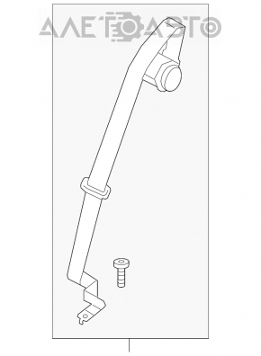 Centura de siguranță centrală spate pentru Ford Fusion mk5 13-16, culoare bej.