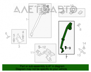 Centura de siguranță centrală spate pentru Ford Fusion mk5 13-16