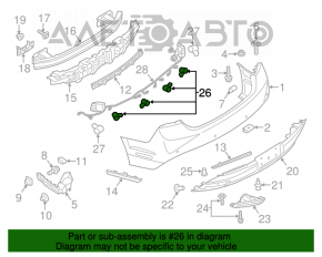 Парктроник передний Ford Fusion mk5 13-16 без кольца