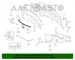 Suport de capot pentru Ford Fusion mk5 13-20