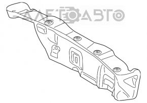 Capacul portbagajului Lincoln MKZ 13-16 negru, rupt.