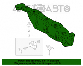 Capacul portbagajului Lincoln MKZ 13-16 negru, rupt.